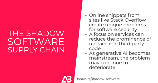 Shadow Application Development The Shadow Software Supply Chain